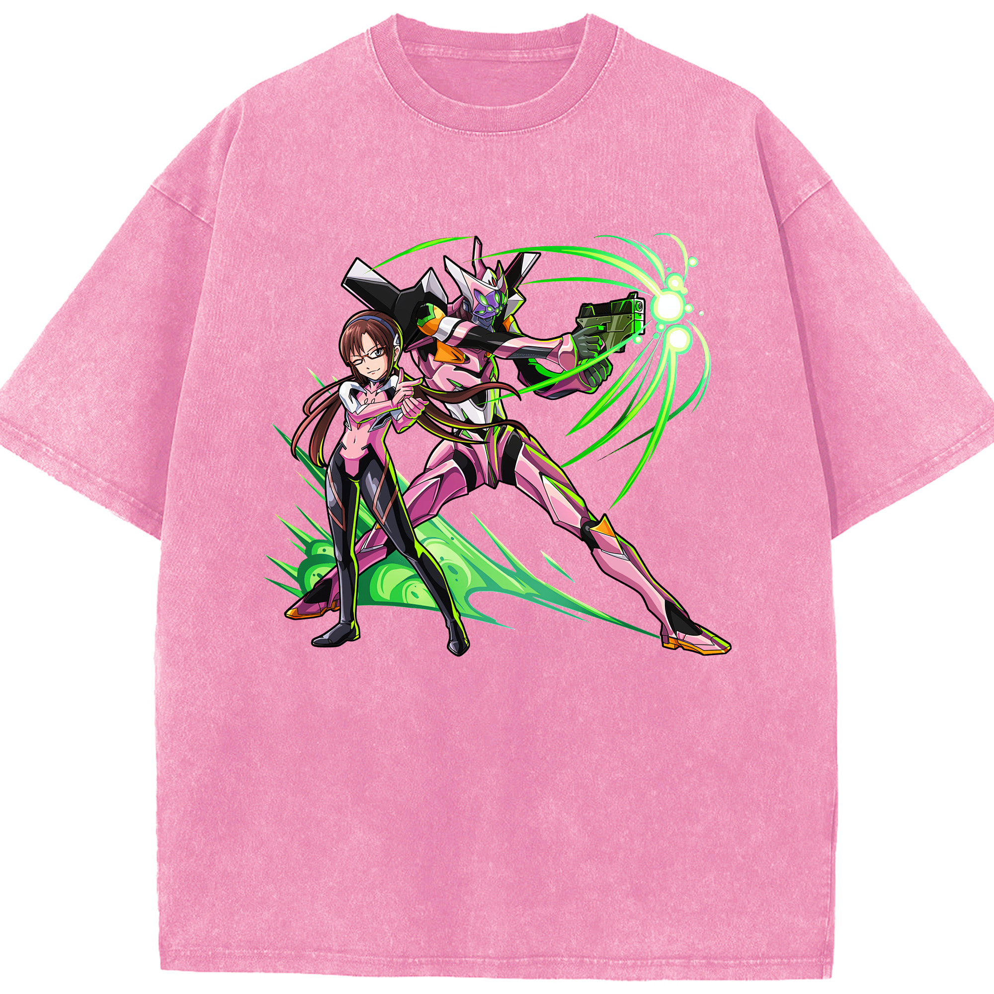 （画像用） EVA 新世紀エヴァンゲリオン 綿100% ヴィンテージ風 半袖Tシャツ（フロントプリント）